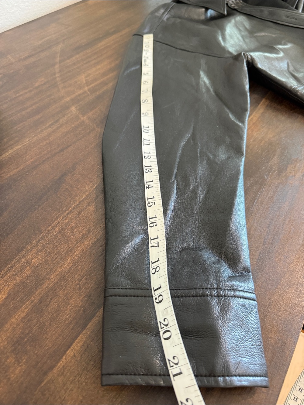 Babaton Black Faux Leather Jacket - Small - Picture 4 of 5